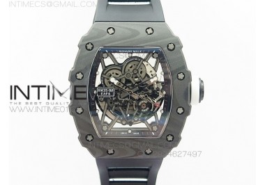 RM 035-02 Forged Carbon KVF Best Edition Rafa Nadal Foundation Skeleton Dial on Soft Rubber Strap