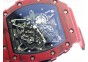 RM 035-2 Red Forged Carbon Black Inner Bezel Skeleton Dial on Red Nylon Strap MIYOTA9015