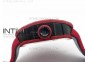 RM 035-2 Red Forged Carbon Black Inner Bezel Skeleton Dial on Red Nylon Strap MIYOTA9015