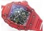 RM 035-2 Red Forged Carbon Red Inner Bezel Skeleton Dial on Red Rubber Strap MIYOTA9015