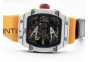 RM027-2 White Carbon Fiber Case Skeleton Dial on Orange Nylon Strap 6T51