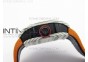 RM027-2 White Carbon Fiber Case Skeleton Dial on Orange Nylon Strap 6T51