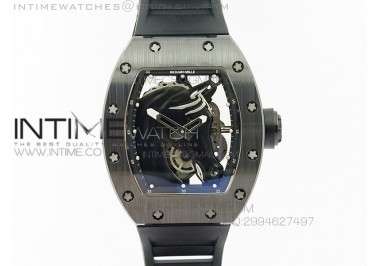 RM052-2 Black Ceramic KVF Horse Dial on Black Rubber Strap MIYOTA8215