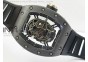 RM052 Black Ceramic KVF RG Inner Bezel Skeleton Dial on Black Rubber Strap MIYOTA8215