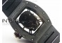 RM052 Black Ceramic KVF RG Inner Bezel Skeleton Dial on Black Rubber Strap MIYOTA8215