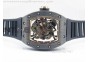 RM055 Black Ceramic KVF RG Inner Bezel Skeleton Dial on Black Rubber Strap MIYOTA8215