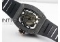 RM055 Black Ceramic KVF RG Inner Bezel Skeleton Dial on Black Rubber Strap MIYOTA8215