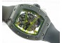 RM061 Black Ceramic KVF Green Inner Bezel Skeleton Dial on Black Rubber Strap MIYOTA8215