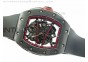 RM061 Real Black Ceramic KVF Red Inner Bezel Skeleton Dial on Black Rubber Strap MIYOTA8215