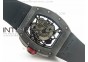 RM061 Real Black Ceramic KVF Red Inner Bezel Skeleton Dial on Black Rubber Strap MIYOTA8215