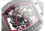 RM061 Real Black Ceramic KVF Red Inner Bezel Skeleton Dial on Black Rubber Strap MIYOTA8215