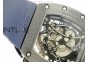 RM061 Black Ceramic KVF Blue Inner Bezel Skeleton Dial on Blue Rubber Strap MIYOTA8215