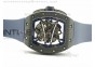 RM061 Black Ceramic KVF Blue Inner Bezel Skeleton Dial on Blue Rubber Strap MIYOTA8215