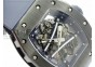 RM061 Black Ceramic KVF Blue Inner Bezel Skeleton Dial on Blue Rubber Strap MIYOTA8215