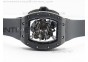 RM061 Black Ceramic KVF White Inner Bezel Skeleton Dial on Black Rubber Strap MIYOTA8215