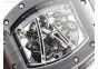 RM061 Black Ceramic KVF White Inner Bezel Skeleton Dial on Black Rubber Strap MIYOTA8215