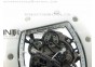 RM055 White Ceramic KVF White Inner Bezel Skeleton Dial on Black Rubber Strap MIYOTA8215