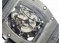 RM055 White Ceramic VKF Black Inner Bezel Skeleton Dial on Black Rubber Strap MIYOTA8215