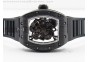 RM055 White Ceramic VKF Black Inner Bezel Skeleton Dial on Black Rubber Strap MIYOTA8215