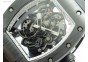 RM055 White Ceramic VKF Black Inner Bezel Skeleton Dial on Black Rubber Strap MIYOTA8215