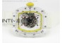 RM056 RMF Yellow Inner Bezel Skeleton Dial on transparent Rubber Strap MIYOTA9015