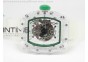 RM056 RMF Green Inner Bezel Skeleton Dial on transparent Rubber Strap MIYOTA9015