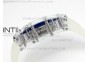 RM056 PVD RMF White Blue Bezel Skeleton Dial on transparent Rubber Strap MIYOTA9015