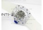 RM056 PVD RMF White Blue Bezel Skeleton Dial on transparent Rubber Strap MIYOTA9015