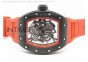 RM055 PVD RMF Red Inner Bezel Skeleton Dial on Red Rubber Strap MIYOTA9015