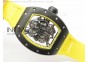 RM055 PVD RMF Yellow Inner Bezel Skeleton Dial on Yellow Rubber Strap MIYOTA9015