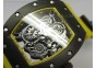 RM055 PVD RMF Yellow Inner Bezel Skeleton Dial on Yellow Rubber Strap MIYOTA9015