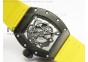 RM055 PVD RMF Yellow Inner Bezel Skeleton Dial on Yellow Rubber Strap MIYOTA9015