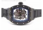 RM055 PVD RMF Blue Inner Bezel Skeleton Dial on Black Rubber Strap MIYOTA9015