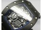 RM055 PVD RMF Blue Inner Bezel Skeleton Dial on Black Rubber Strap MIYOTA9015