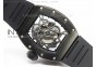 RM055 PVD RMF Blue Inner Bezel Skeleton Dial on Black Rubber Strap MIYOTA9015