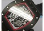 RM055 PVD RMF Red Inner Bezel Skeleton Dial on Black Rubber Strap MIYOTA9015