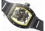 RM055 PVD RMF Yellow Inner Bezel Skeleton Dial on Black Rubber Strap MIYOTA9015