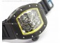 RM055 PVD RMF Yellow Inner Bezel Skeleton Dial on Black Rubber Strap MIYOTA9015