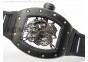 RM055 PVD RMF Black Inner Bezel Skeleton Dial on Black Rubber Strap MIYOTA9015