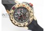 RM032 47mm RG Skeleton Dial on Black Rubber Strap A7750