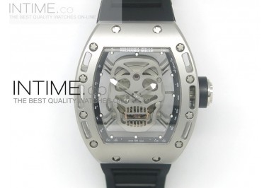 RICHARD MILLE SS Silver Dial A23J on Black Rubber Strap