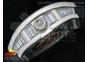 RM 007 Lady SS Full Paved Crystal Case Diamonds Dial on Black Rubber Strap 6T51