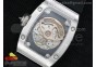 RM 007 Lady SS Full Paved Crystal Case Diamonds Dial on Black Rubber Strap 6T51