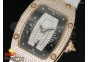 RM 007 Lady RG Diamonds Dial on White Rubber Strap 6T51