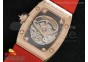 RM 007 Lady RG Diamonds Dial on Red Rubber Strap 6T51