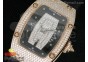 RM 007 Lady RG Diamonds Dial on Black Rubber Strap 6T51