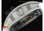 RM 007 Lady SS Diamonds Dial on White Rubber Strap 6T51