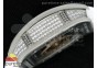 RM 007 Lady SS Diamonds Dial on White Rubber Strap 6T51