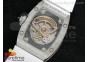 RM 007 Lady SS Diamonds Dial on White Rubber Strap 6T51