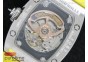 RM 007 Lady SS Diamonds Dial on Yellow Rubber Strap 6T51